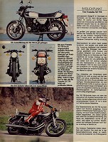 Yamaha XS750 - představení v časopise Motorrad