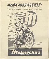 Reklamní leták národního podniku Mototechna